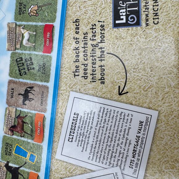 Horse-opoly Horseopoly Board Game Complete Like New - Picture 3 of 7